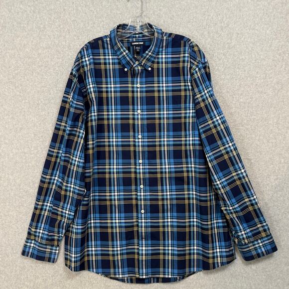 Lot of 3 Lands End No Iron Twill Shirts Size XXL/T Tall 18-18.5 Traditional Fit - Picture 7 of 16